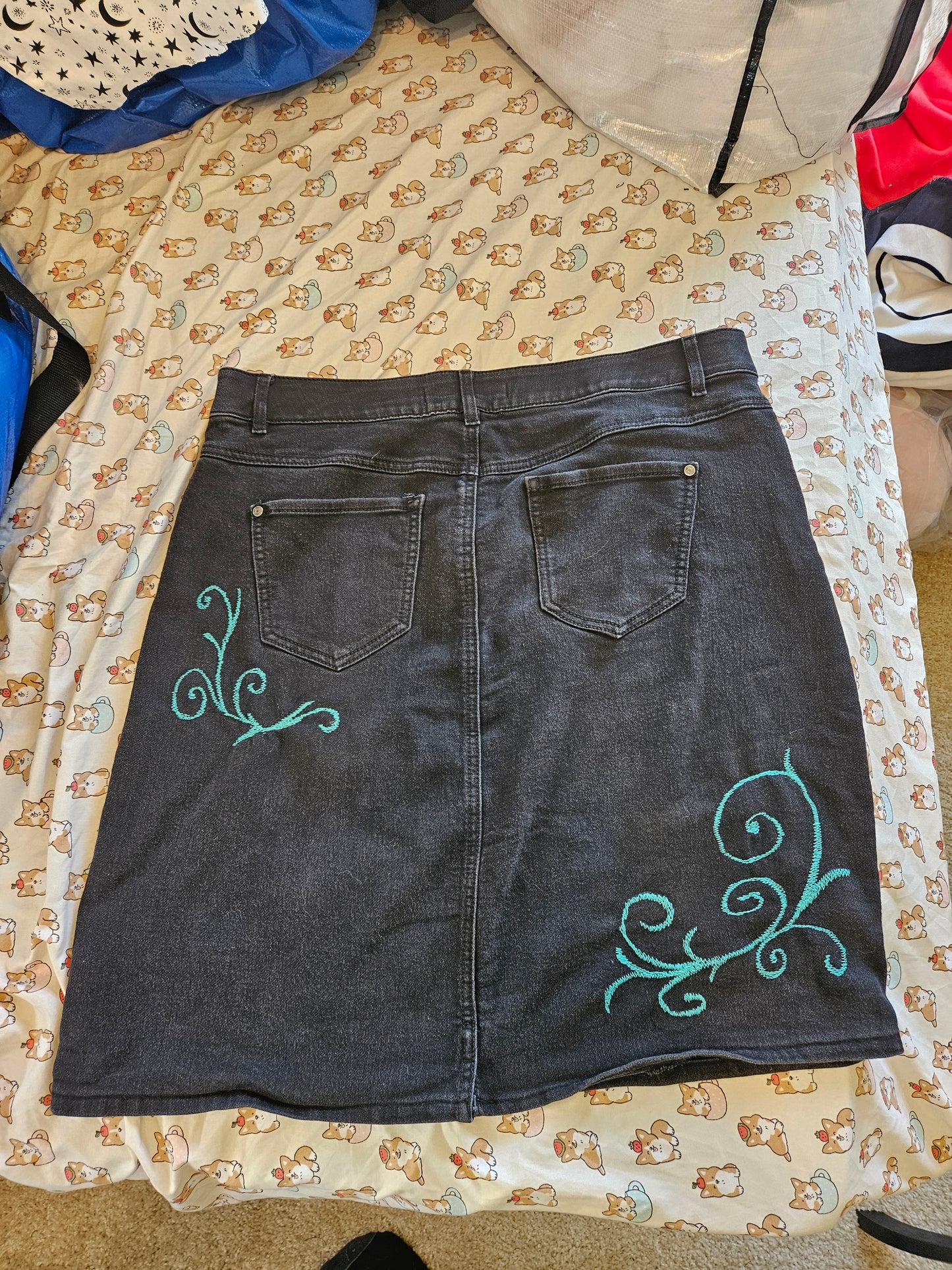 Customized Patchwork Dalmatian Skirt Y2K