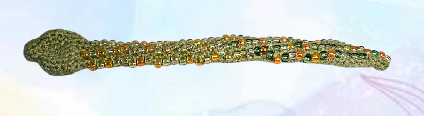 Beaded Snake Crochet Toy