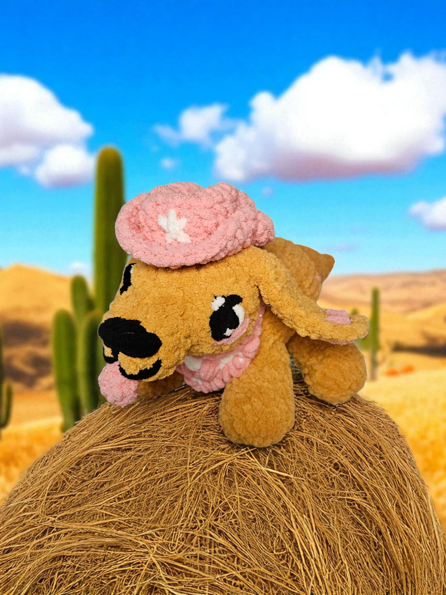 Pink Cowboy Golden Retriever