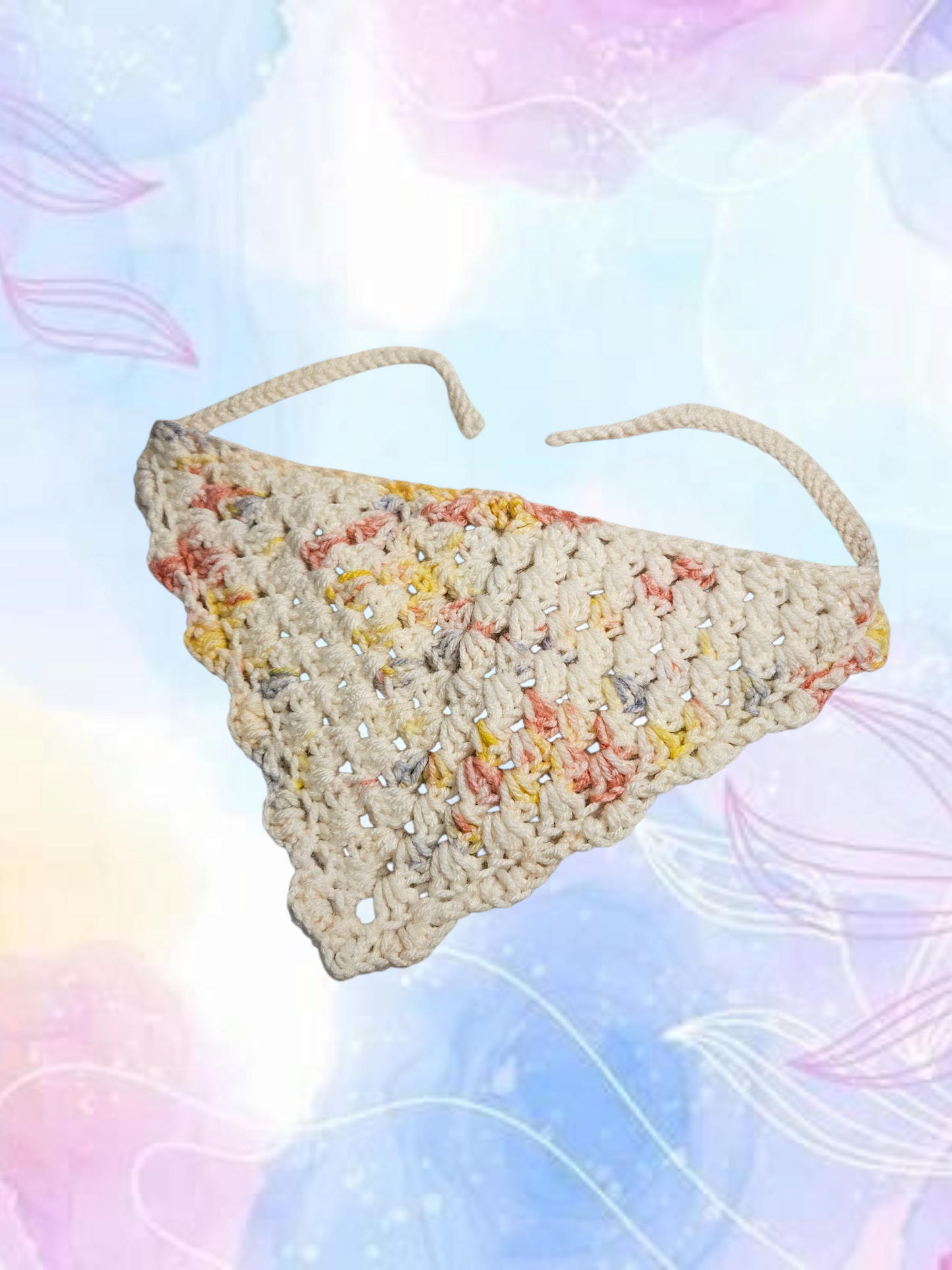 Crochet multicolor Bandana