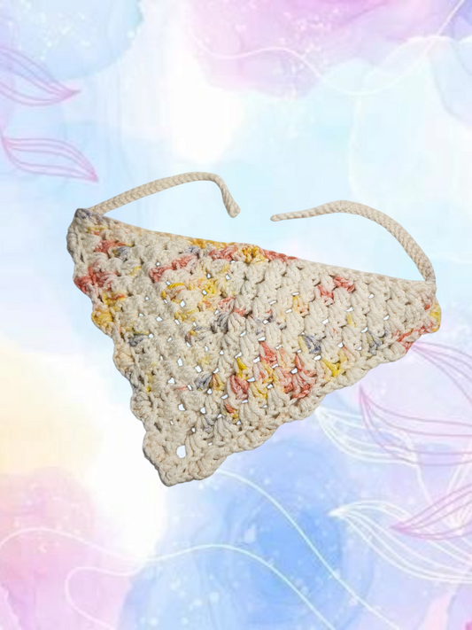 Crochet multicolor Bandana