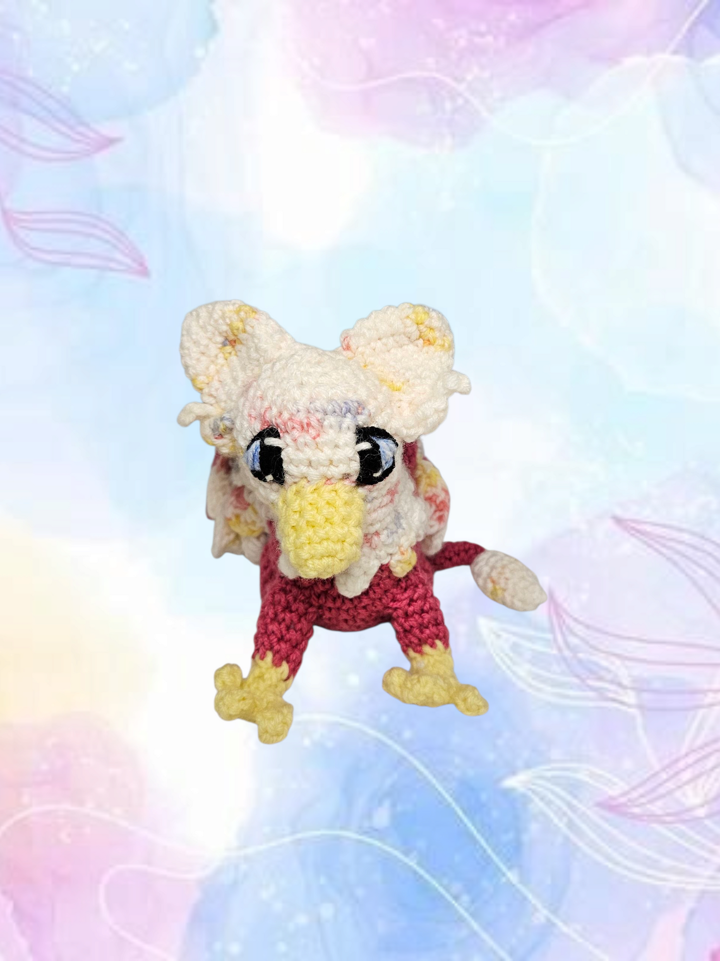 Pink Griffin with Moveable Wings and Tail