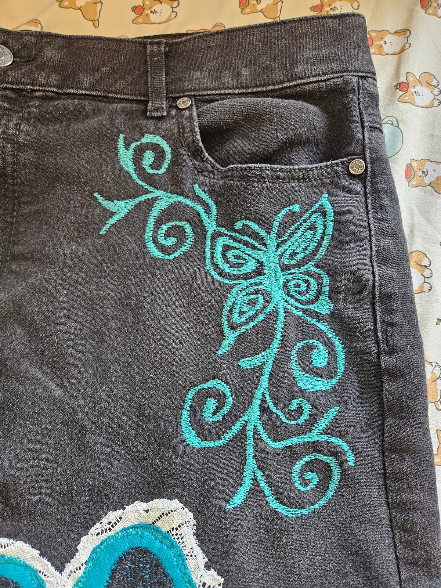 Customized Patchwork Dalmatian Skirt Y2K