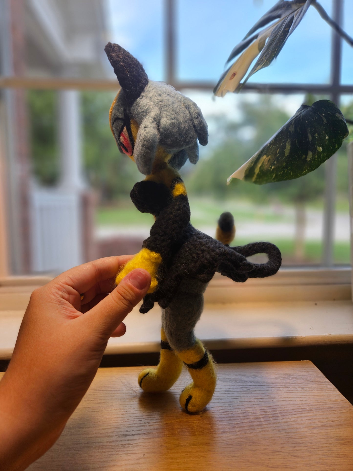 Egyptian Cat Girl Needlefelted Crochet Plushie