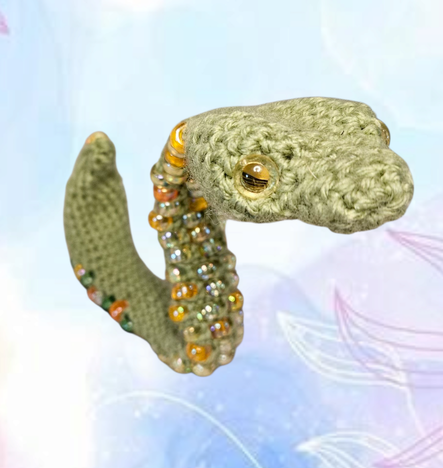 Beaded Snake Crochet Toy