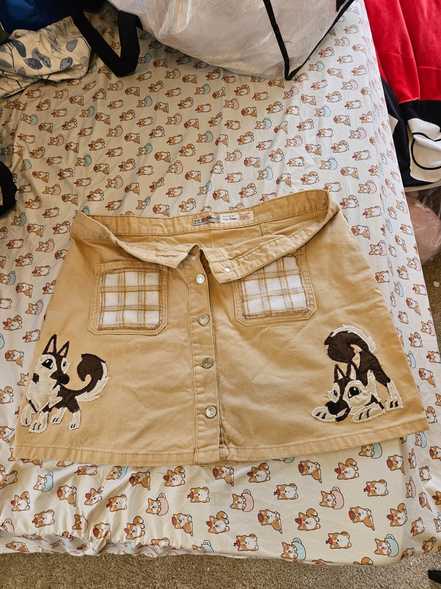 Customized German Shepherd Patchwork Skirt