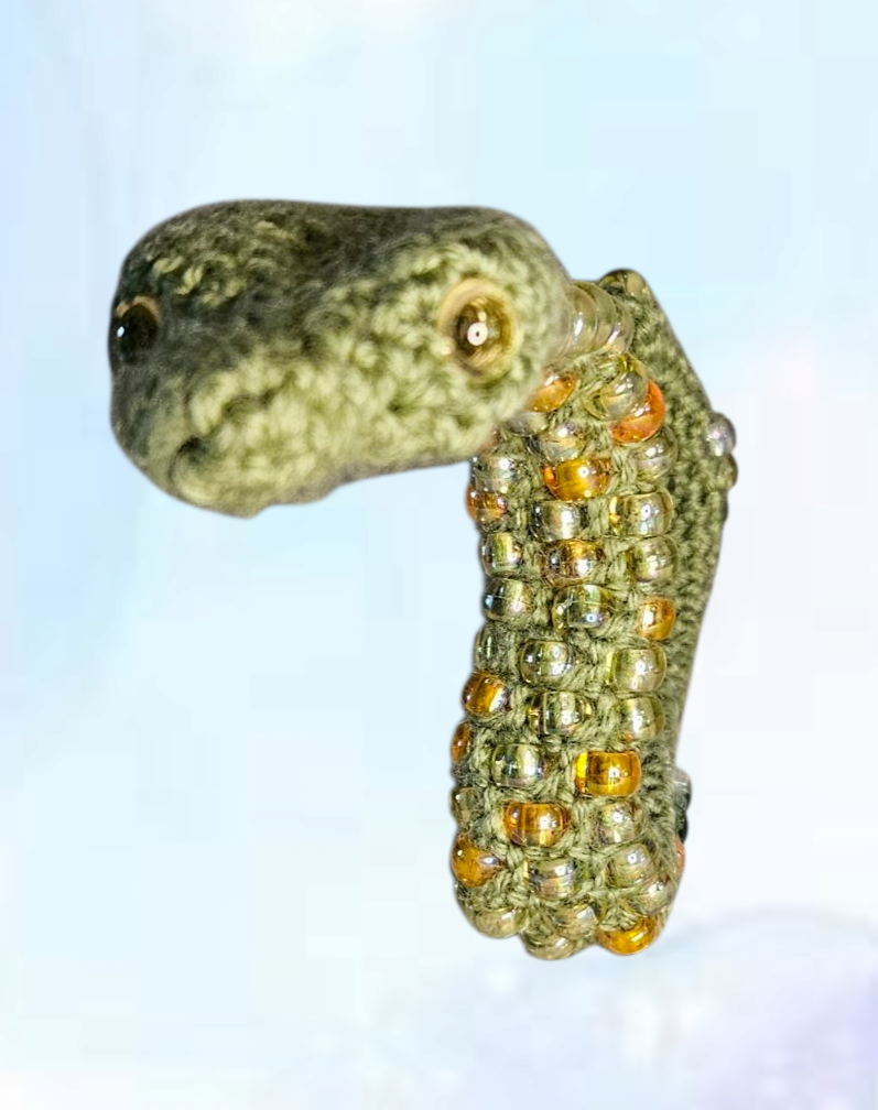 Beaded Snake Crochet Toy