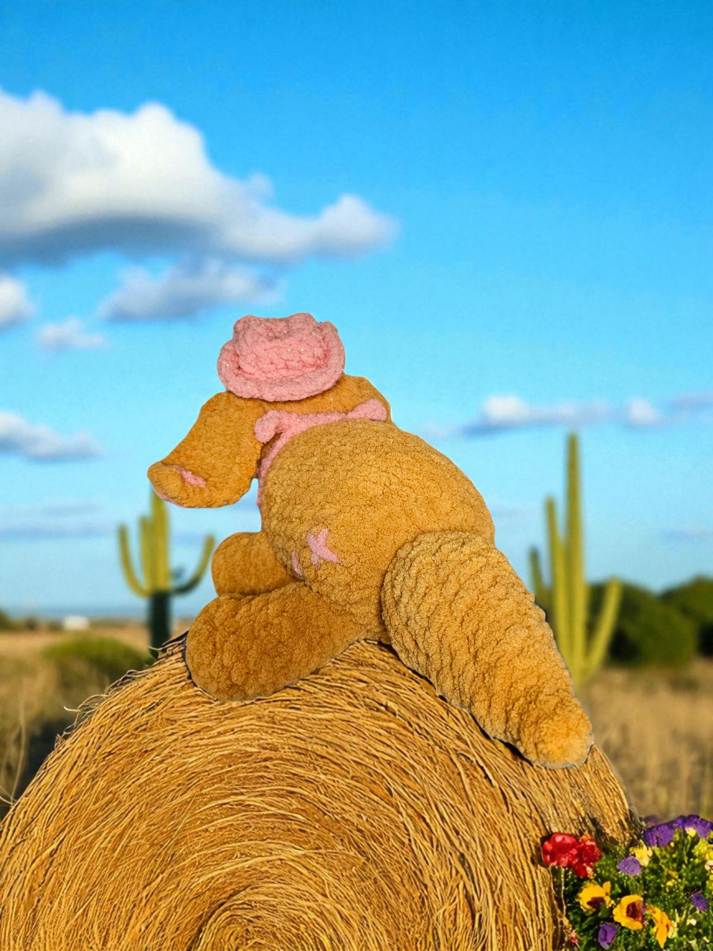 Pink Cowboy Golden Retriever