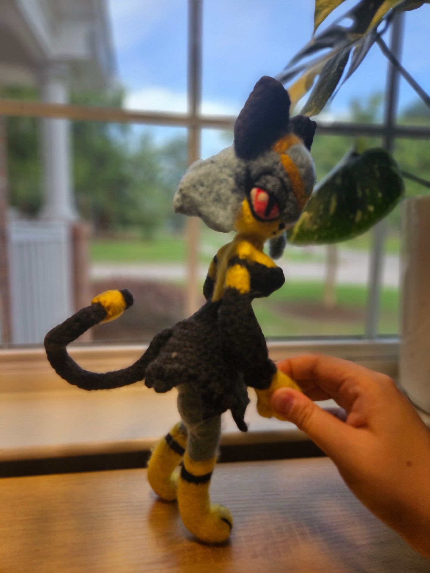 Egyptian Cat Girl Needlefelted Crochet Plushie