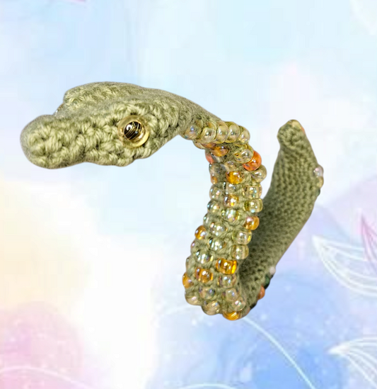 Beaded Snake Crochet Toy