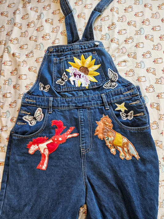 Custom Handmade Patchwork Horse Overalls