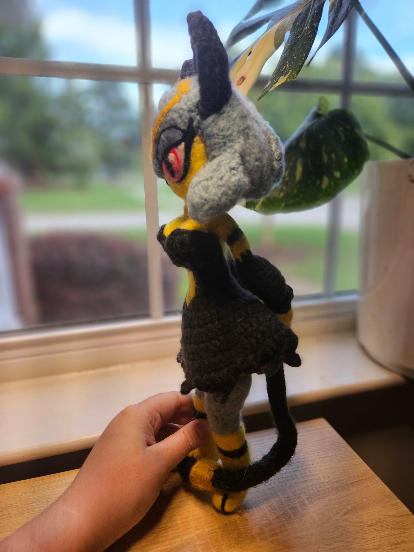 Egyptian Cat Girl Needlefelted Crochet Plushie